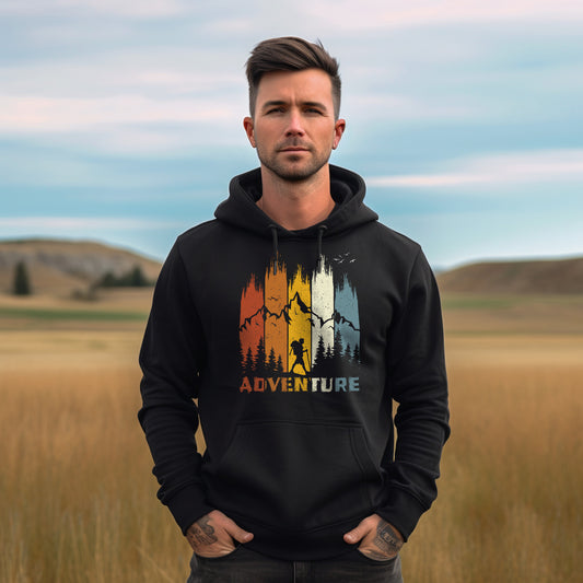 Herren Hoodie schwarz mit Print