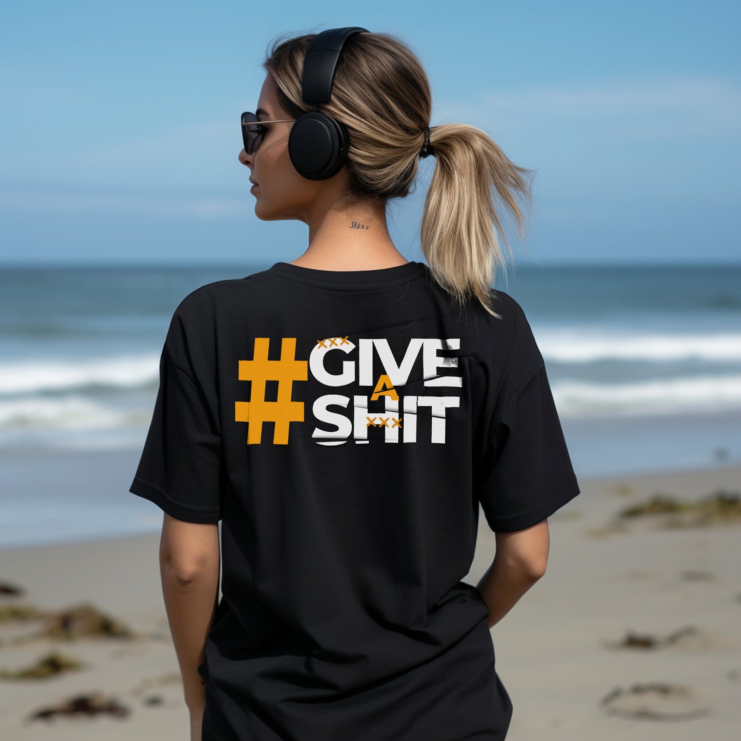 Damen Oversized T-Shirt "Give a Shit"