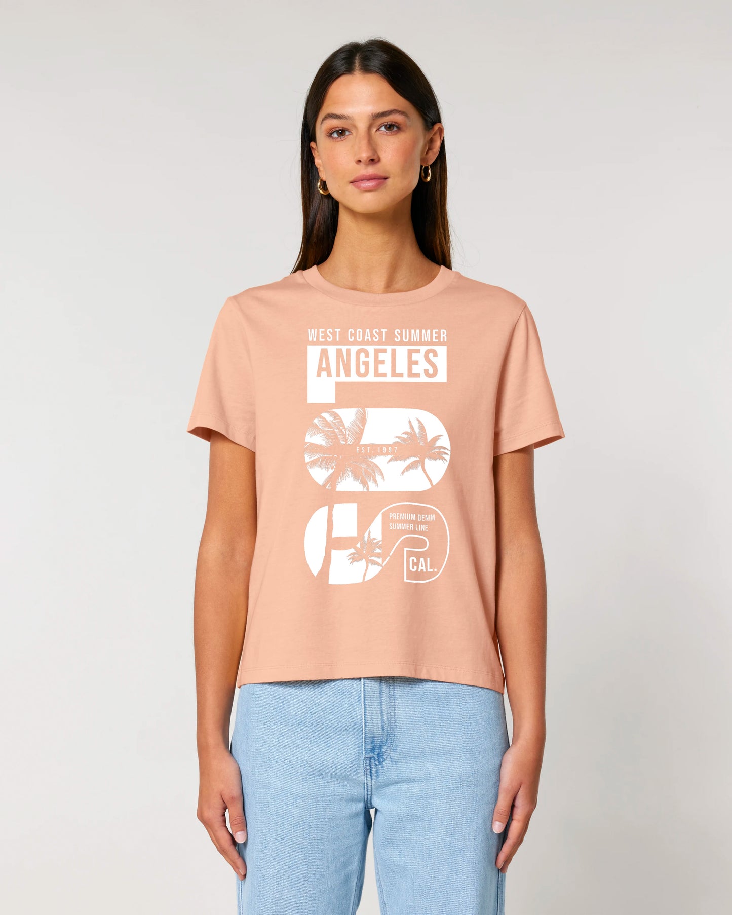 Damen T-Shirt Los Angeles West Coast