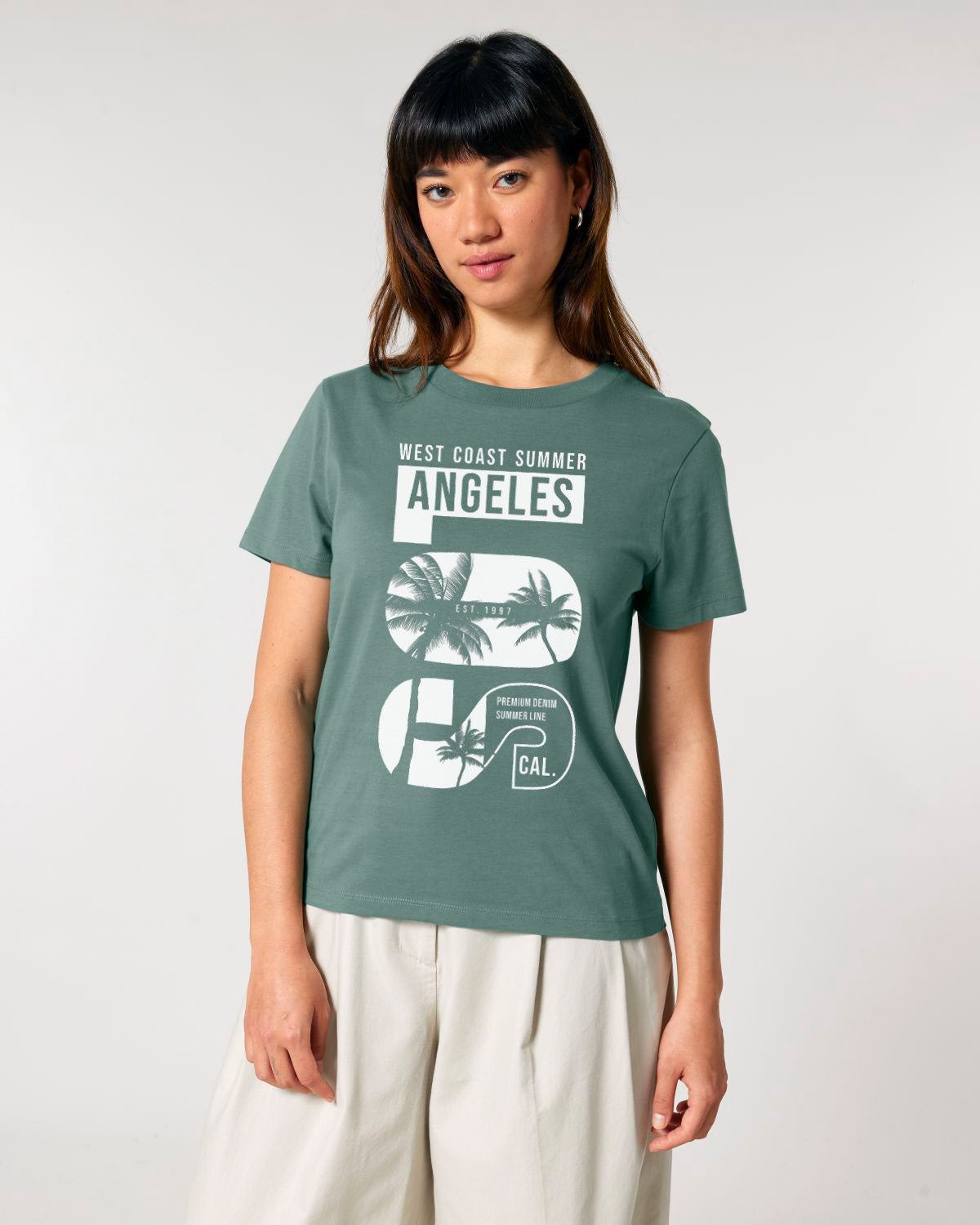 Damen T-Shirt Los Angeles West Coast