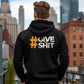 Herren Hoodie mit Spruch Back Print #GIVEASHIT