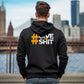 Herren Hoodie mit Spruch Back Print #GIVEASHIT