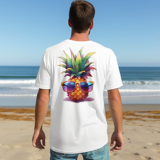 Herren T-Shirt Ananas mit Sonnenbrille