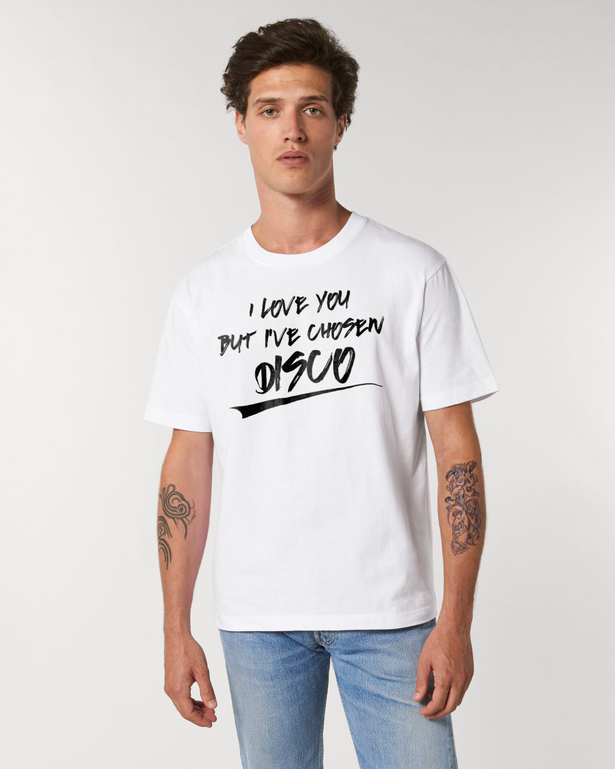 Herren Oversized T-Shirt I Love you but I've chosen Disco