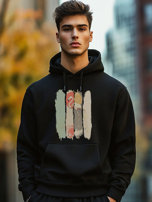 Herren Hoodie Flamingo