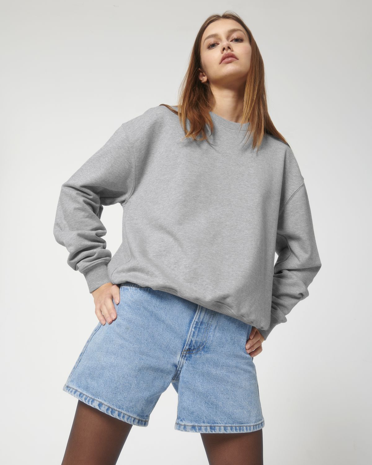 Damen Oversized Sweatshirt California Hollywood Hills