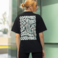 Damen Oversized T-Shirt  Back Print "Good Vibes"