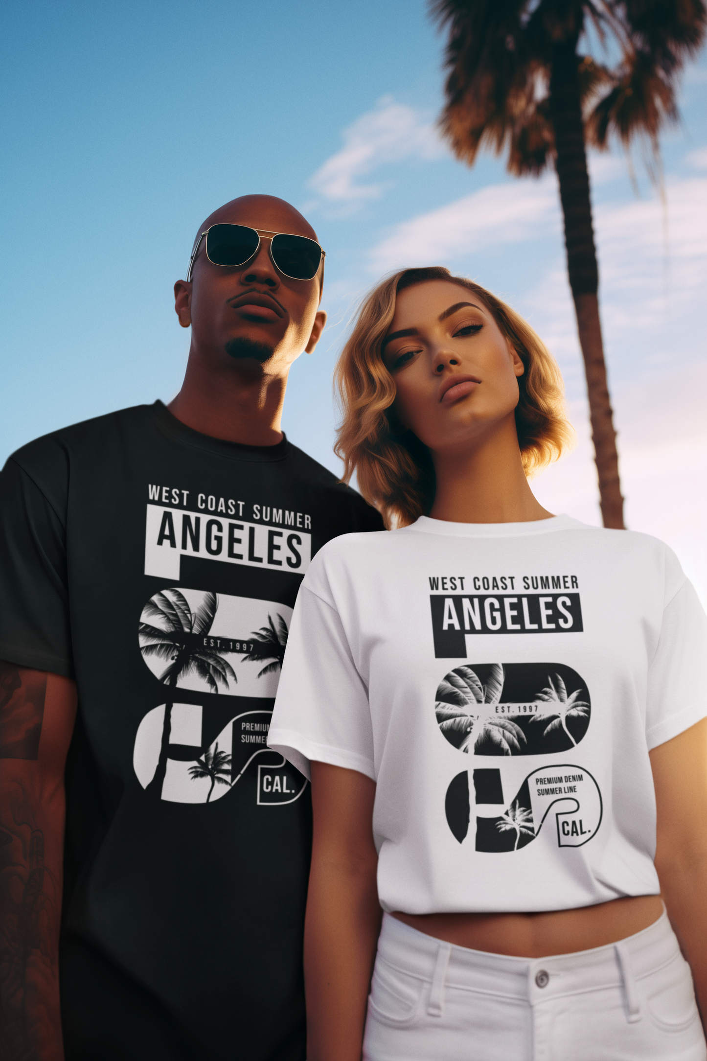 Herren T-Shirt Los Angeles West Coast