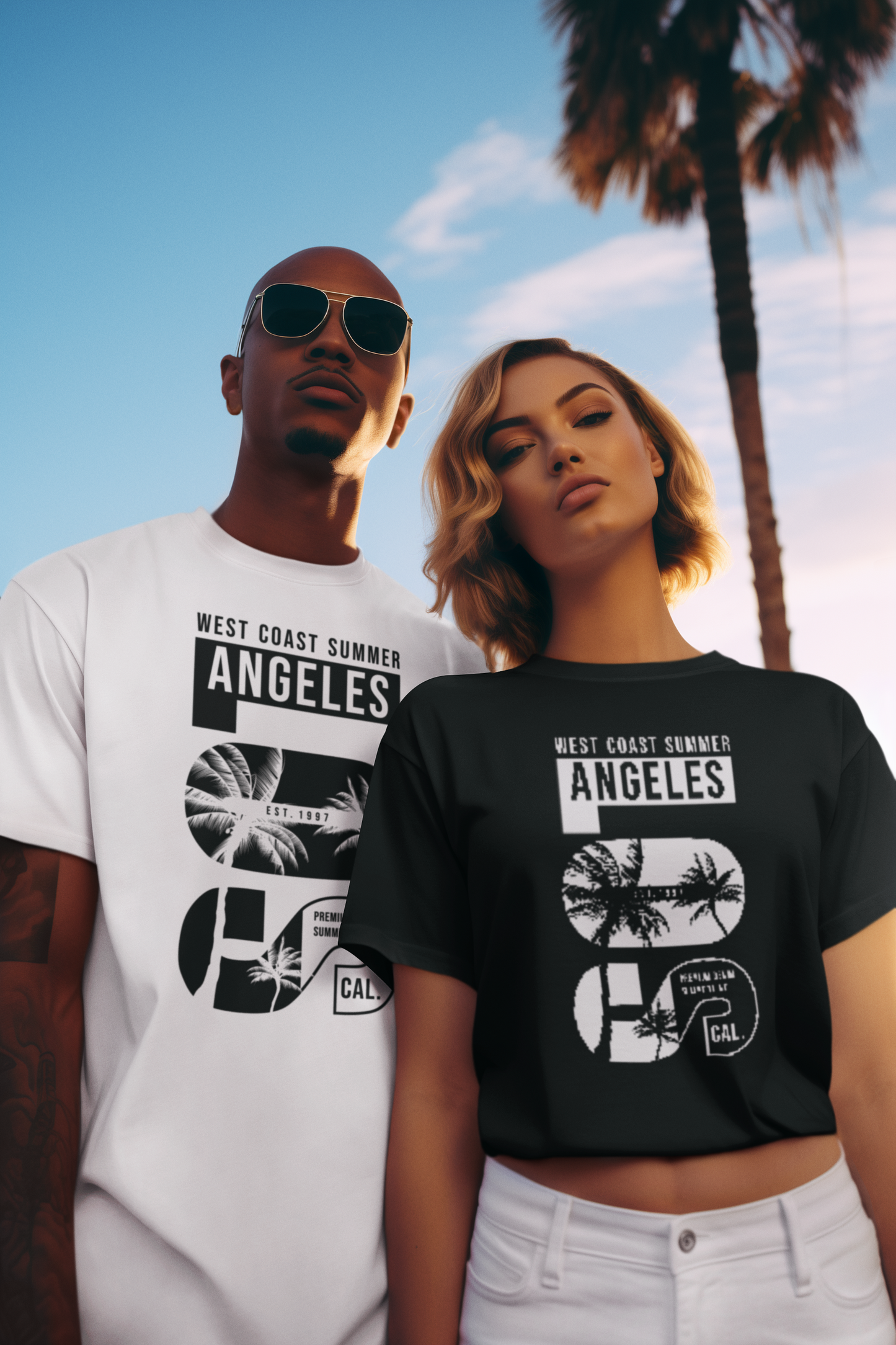 Damen T-Shirt Los Angeles West Coast