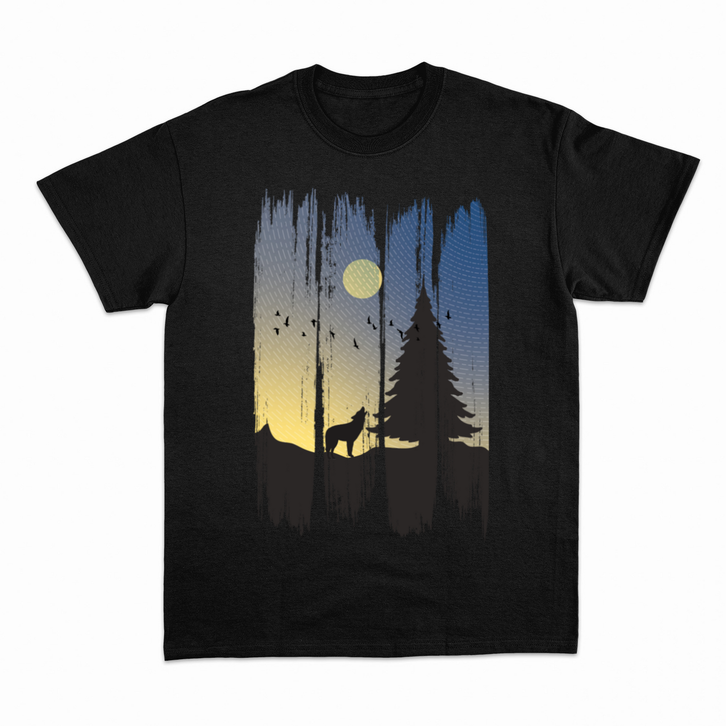 Herren T-Shirt Wolf in the Forest