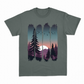 Herren T-Shirt Sonnenuntergang Wald