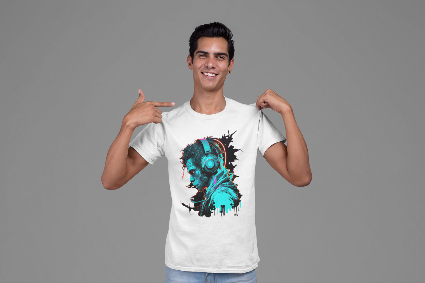 Herren Premium T-Shirt "DJ Neon"