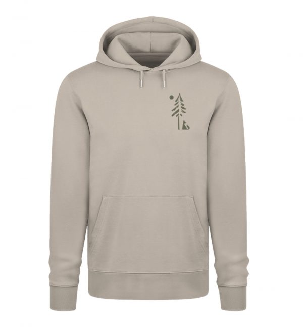 Herren Hoodie Fuchs im Wald braun - Unisex Organic Hoodie 2.0 ST/ST-7081