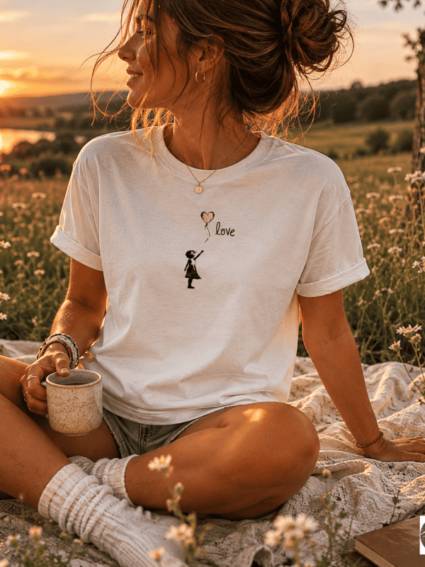 Damen Banksy TShirt „Balloon Girl“