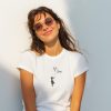 Damen T-Shirt Mädchen mit Herzballon