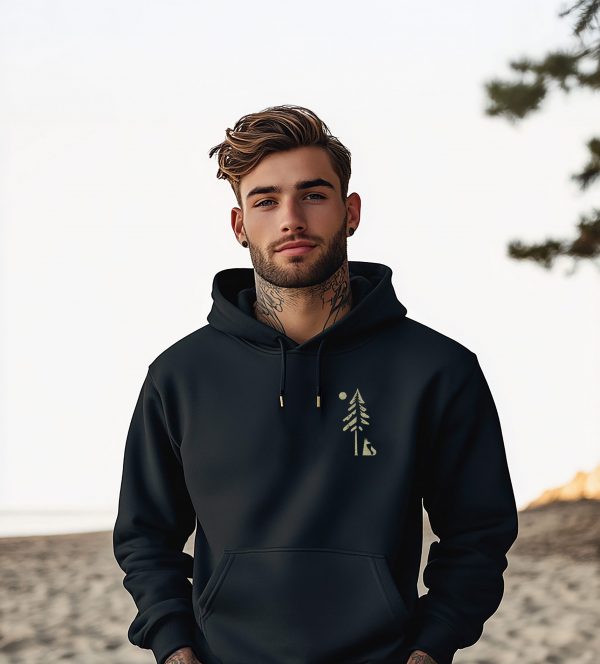 Herren Hoodie Fuchs im Wald