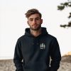 Herren Hoodie Fuchs im Wald