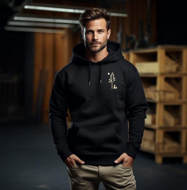 Herren Hoodie Fuchs im Wald