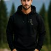 Herren Hoodie Fuchs im Wald