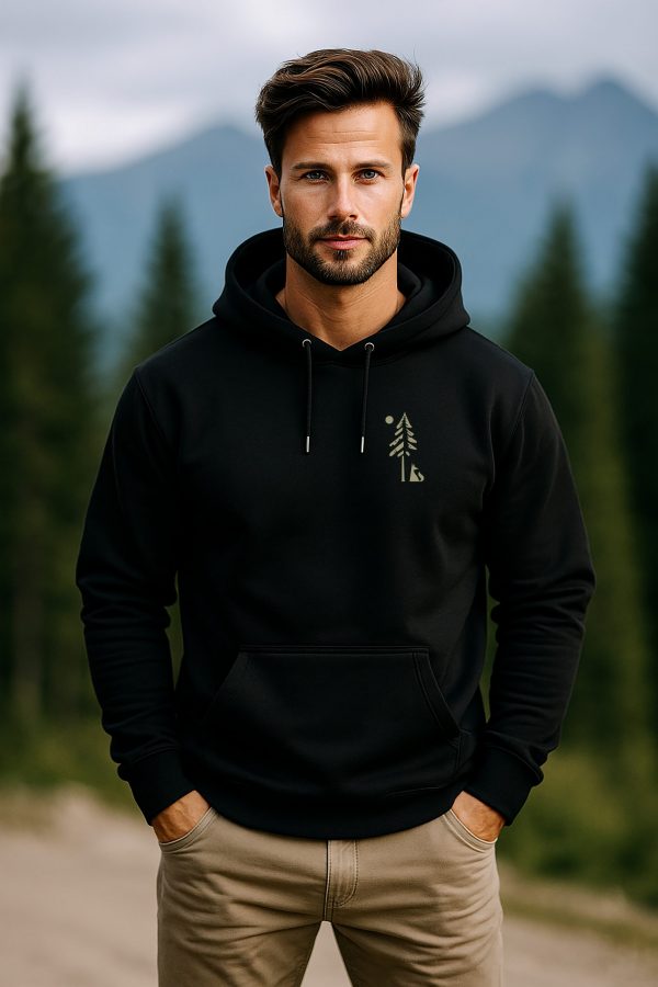 Herren Hoodie Fuchs im Wald