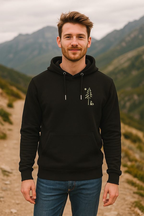 Herren Hoodie Fuchs im Wald