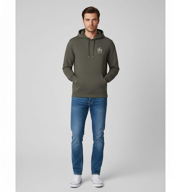 Herren Hoodie Fuchs im Wald