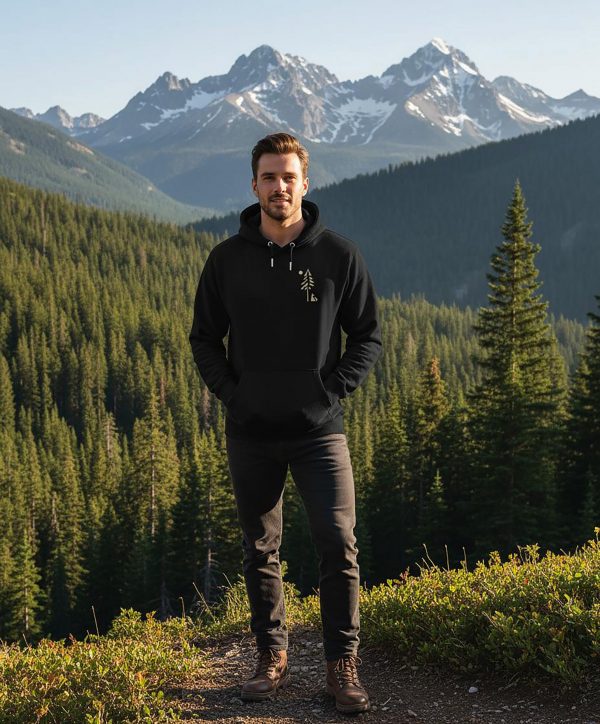 Herren Hoodie Fuchs im Wald