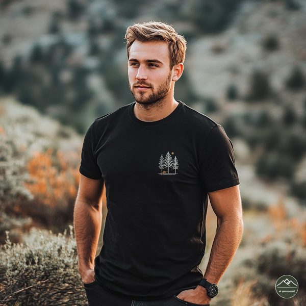 Herren T-Shirt Fuchs Baum "Fuchs im Wald"