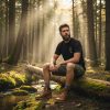 Herren T-Shirt Fuchs im Wald
