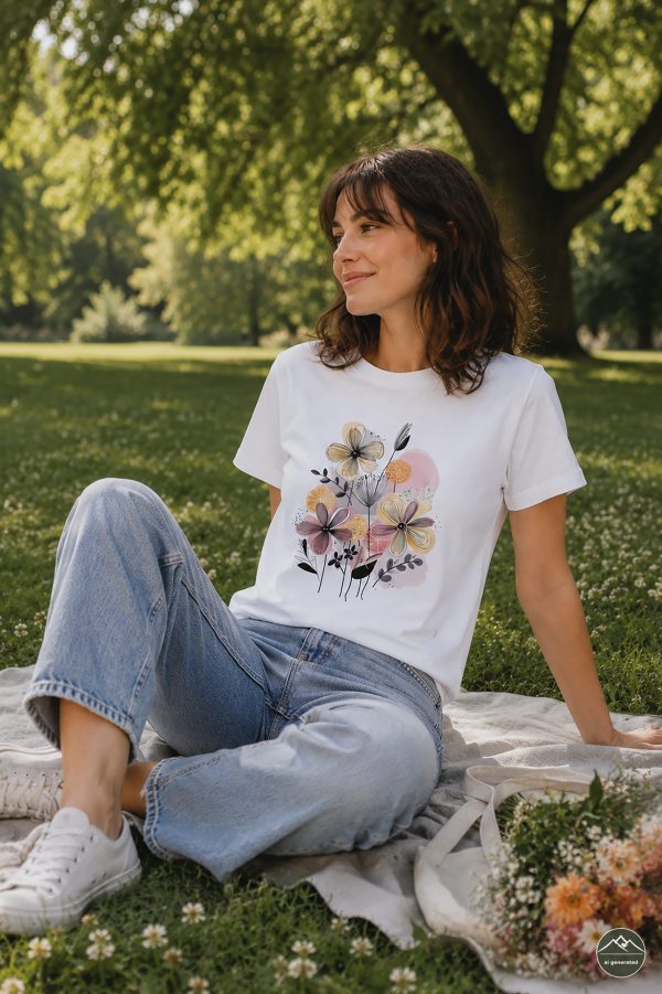 Damen-TShirt-Blumen-Muser „Blumenzauber“