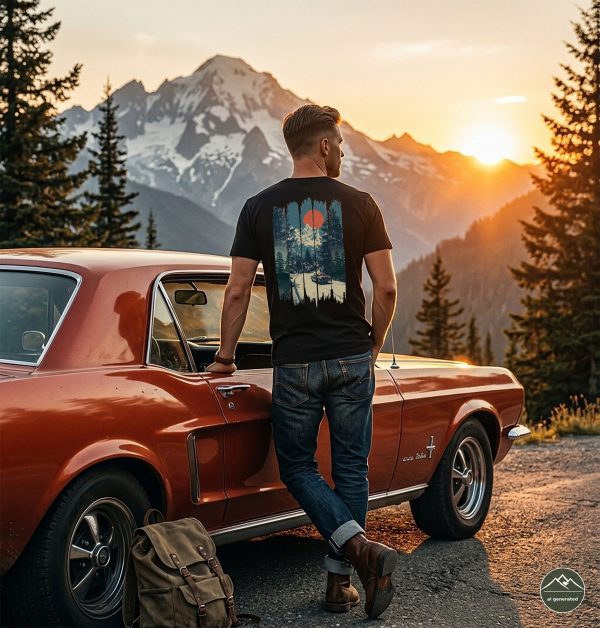 Herren T-Shirt Berg Auto2 „Winter Mood“