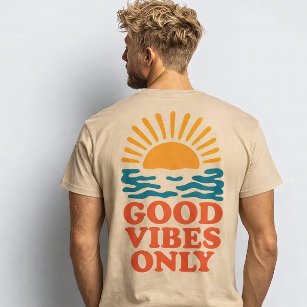 Herren T-Shirt Good Vibes Herren T-Shirt „Good Vibes Only“ – Dein Summer-Statement