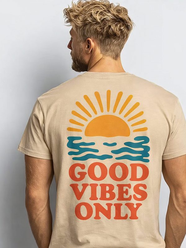 Herren T-Shirt Good Vibes Herren T-Shirt „Good Vibes Only“ – Dein Summer-Statement