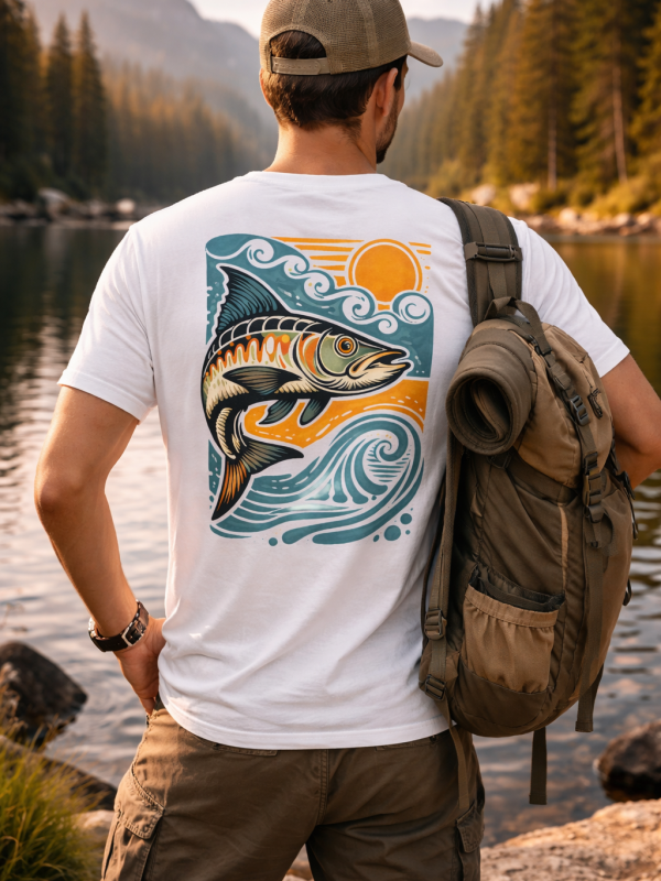 T-Shirt "Fisch Linol"