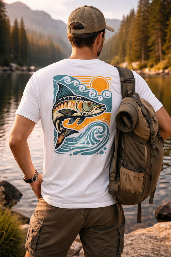 T-Shirt Fisch Linol T-Shirt "Fisch Linol"