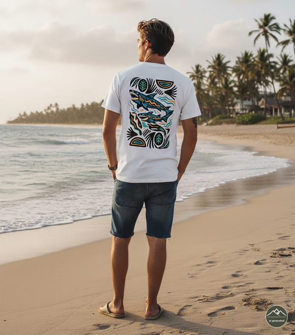 T-Shirt Retro Hai „Ocean Retro“