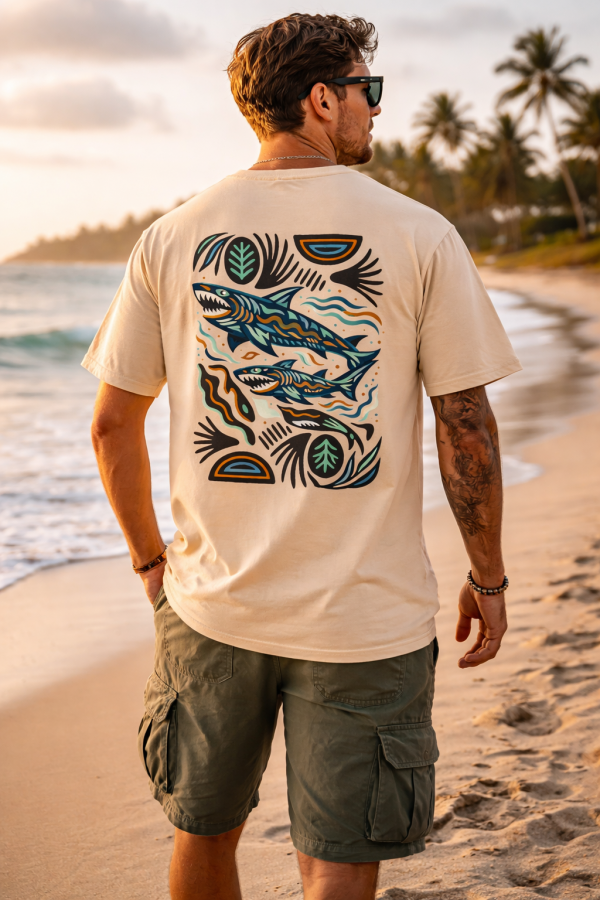 T-Shirt Retro Hai2 T-Shirt „Ocean Retro“