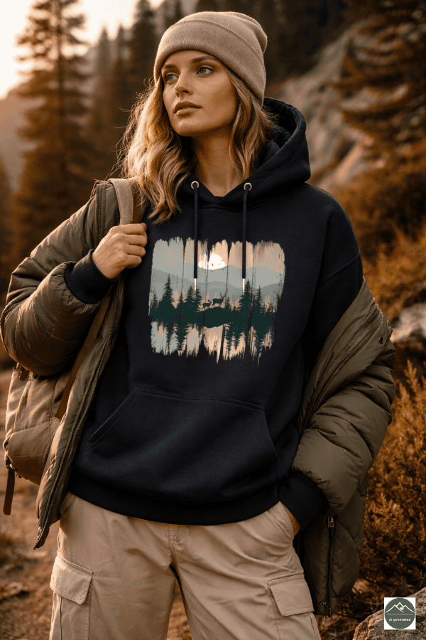 Damen Hoodie Hirsch3 "Nature Spirit"