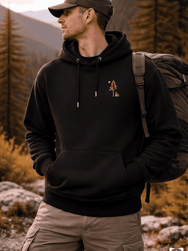 Herren Hoodie Fuchs Stickerei „Fox Embroidery"