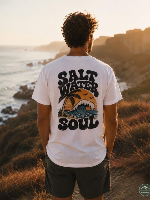 Damen T-Shirt Sun of a beach „Salt Water Soul“