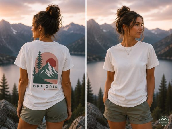 Damen-T-shirt-off-grid2 „Off Grid“