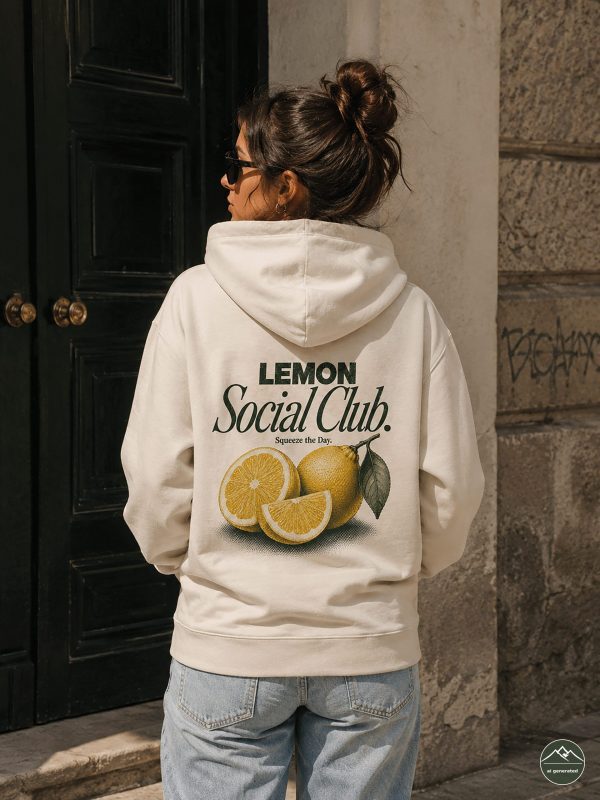 Damen-Hoodie-Zitrone „Lemon Club“