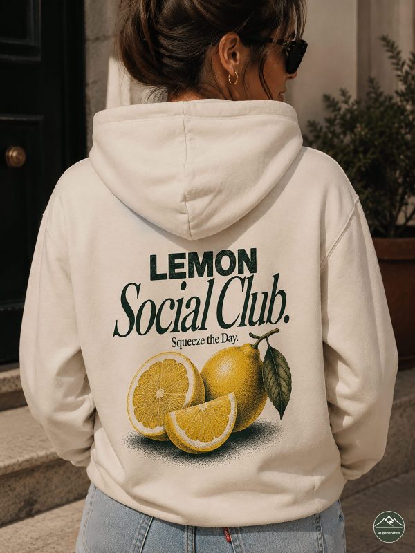 Damen-Hoodie-Zitrone3 „Lemon Club“