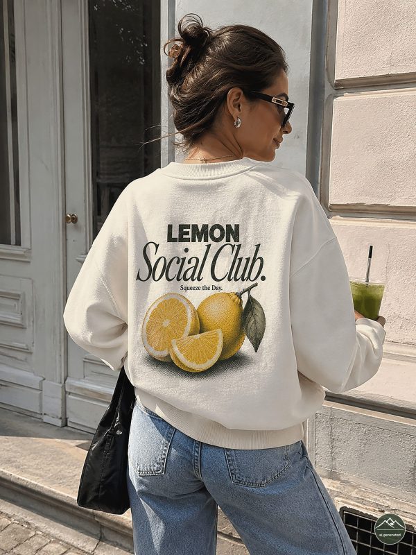 Damen-Sweater-Zitrone "Lemon Club"