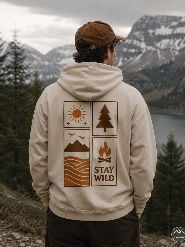 Herren Hoodie Campfire „Stay Wild“