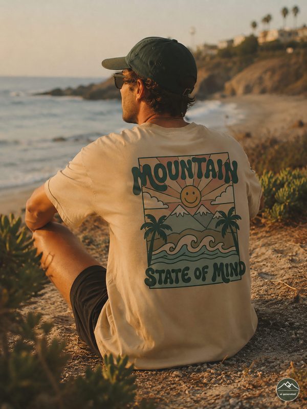 Herren-T-Shirt-Mountain-State „Mountain State of Mind“