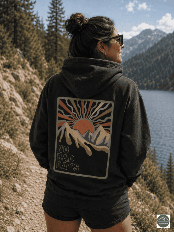 Damen Hoodie No bad days2 Explore The Landscape“