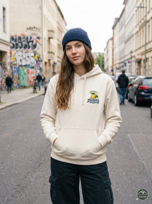 Damen Hoodie Easy Peazy „Easy Peasy Lemon Squeezy“