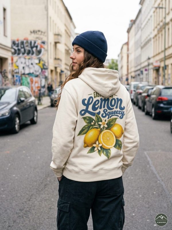 Damen Hoodie Easy Peazy2 „Easy Peasy Lemon Squeezy“