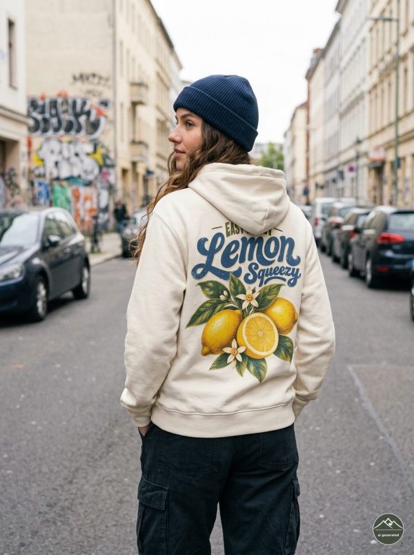 Damen Hoodie Easy Peazy2 „Easy Peasy Lemon Squeezy“